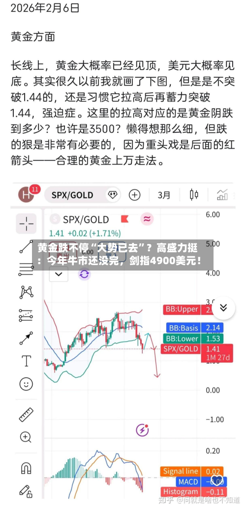 黄金跌不停“大势已去”？高盛力挺：今年牛市还没完	，剑指4900美元！-第3张图片