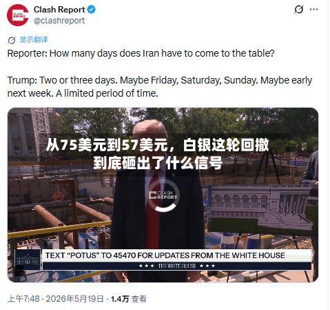从75美元到57美元	，白银这轮回撤到底砸出了什么信号-第2张图片