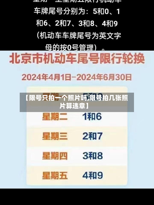 【限号只拍一个照片吗,限号拍几张照片算违章】-第1张图片