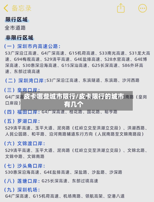 皮卡哪些城市限行/皮卡限行的城市有几个-第1张图片