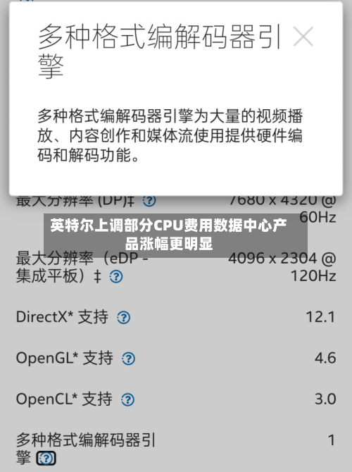 英特尔上调部分CPU费用数据中心产品涨幅更明显-第1张图片
