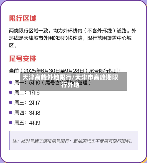 天津高峰外地限行/天津市高峰期限行外地-第1张图片