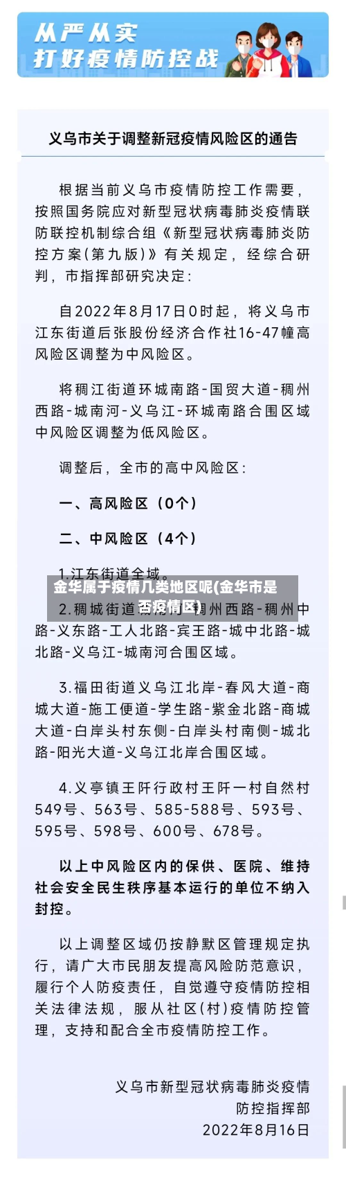 金华属于疫情几类地区呢(金华市是否疫情区)-第1张图片