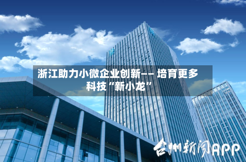 浙江助力小微企业创新—— 培育更多科技“新小龙	”-第2张图片