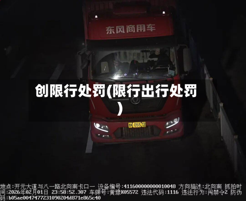 创限行处罚(限行出行处罚)-第1张图片