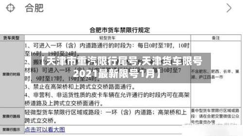 【天津市重汽限行尾号,天津货车限号2021最新限号1月】-第1张图片