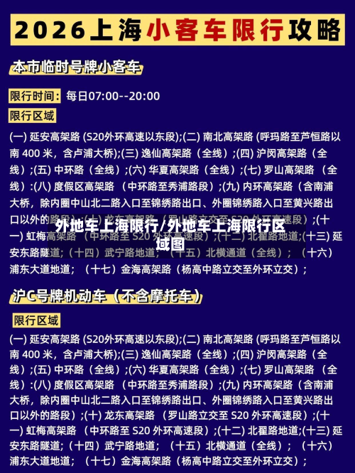 外地车上海限行/外地车上海限行区域图-第1张图片