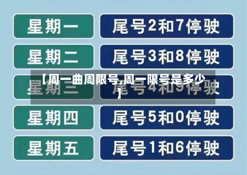 【周一曲周限号,周一限号是多少】-第1张图片