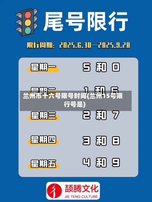 兰州市十六号限号时间(兰州15号限行号是)-第1张图片