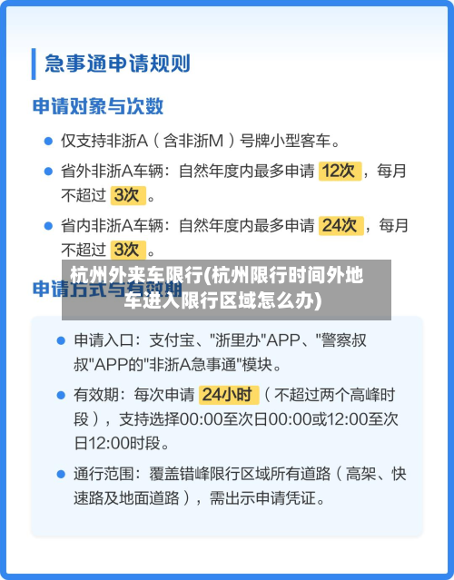 杭州外来车限行(杭州限行时间外地车进入限行区域怎么办)-第1张图片