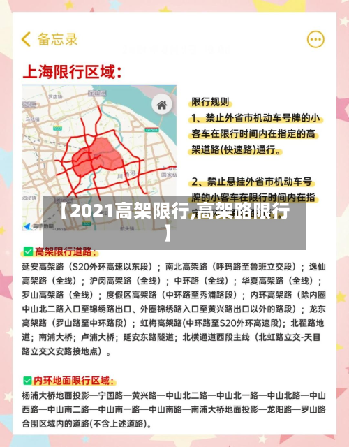 【2021高架限行,高架路限行】-第1张图片