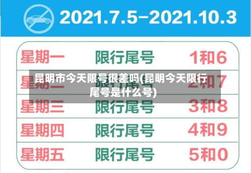 昆明市今天限号很差吗(昆明今天限行尾号是什么号)-第1张图片