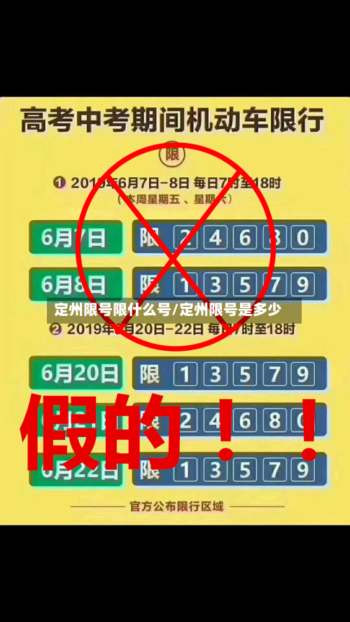 定州限号限什么号/定州限号是多少-第1张图片