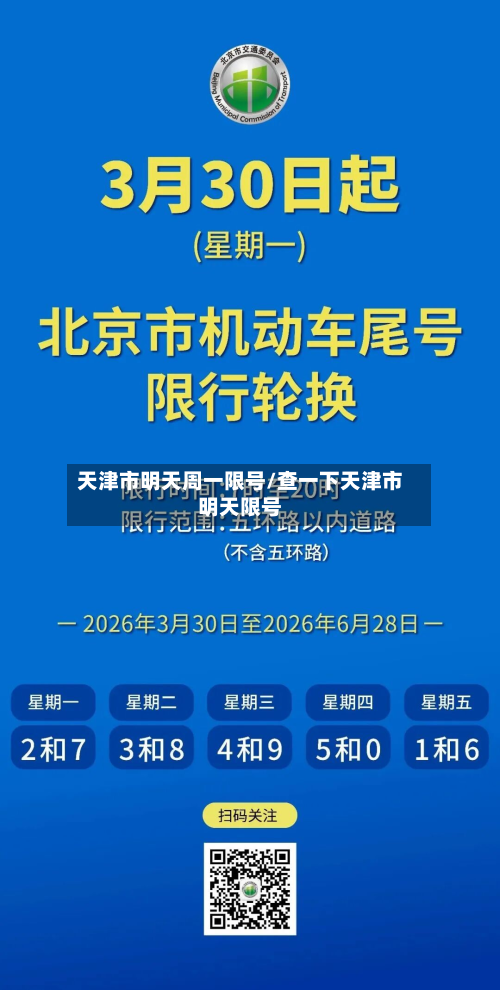 天津市明天周一限号/查一下天津市明天限号-第1张图片