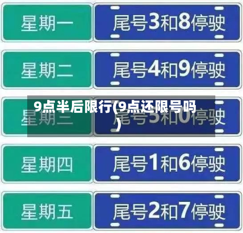 9点半后限行(9点还限号吗)-第1张图片