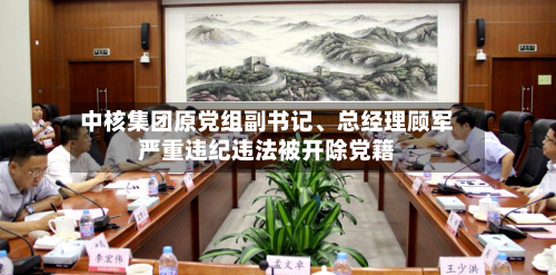 中核集团原党组副书记、总经理顾军严重违纪违法被开除党籍-第3张图片