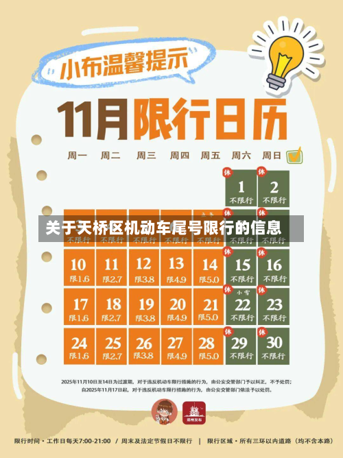 关于天桥区机动车尾号限行的信息-第1张图片