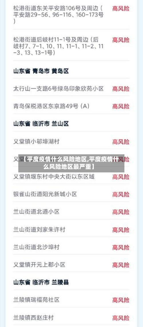 【平度疫情什么风险地区,平度疫情什么风险地区最严重】-第1张图片