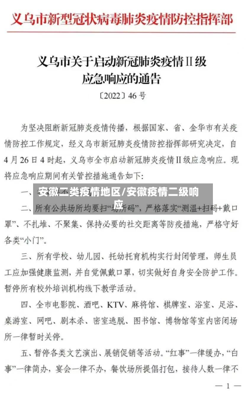 安徽二类疫情地区/安徽疫情二级响应-第1张图片