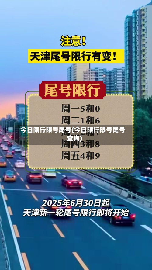 今日限行限号尾号(今日限行限号尾号查询)-第1张图片
