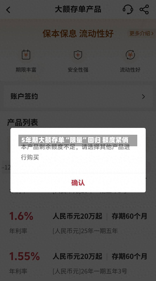 5年期大额存单“限量”回归 额度紧俏-第3张图片