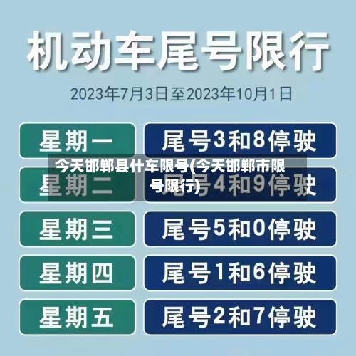 今天邯郸县什车限号(今天邯郸市限号限行)-第1张图片