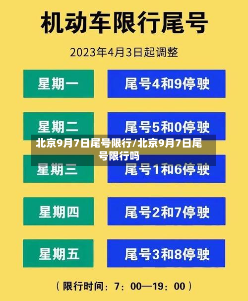 北京9月7日尾号限行/北京9月7日尾号限行吗-第1张图片