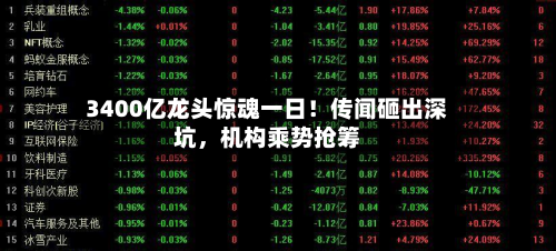 3400亿龙头惊魂一日！传闻砸出深坑，机构乘势抢筹-第3张图片