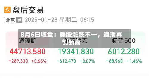8月6日收盘：美股涨跌不一，道指再创新高-第2张图片
