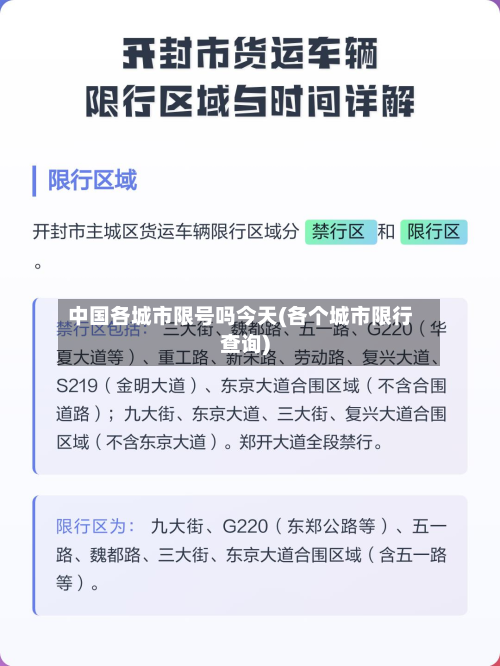中国各城市限号吗今天(各个城市限行查询)-第1张图片