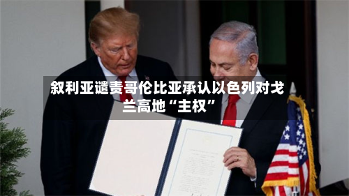 叙利亚谴责哥伦比亚承认以色列对戈兰高地“主权	”-第3张图片