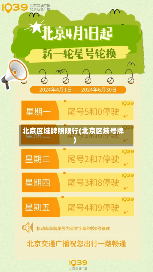 北京区域牌照限行(北京区域号牌)-第2张图片