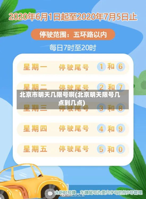 北京市明天几限号啊(北京明天限号几点到几点)-第1张图片