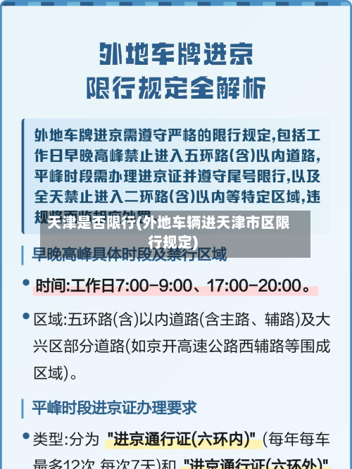 天津是否限行(外地车辆进天津市区限行规定)-第1张图片
