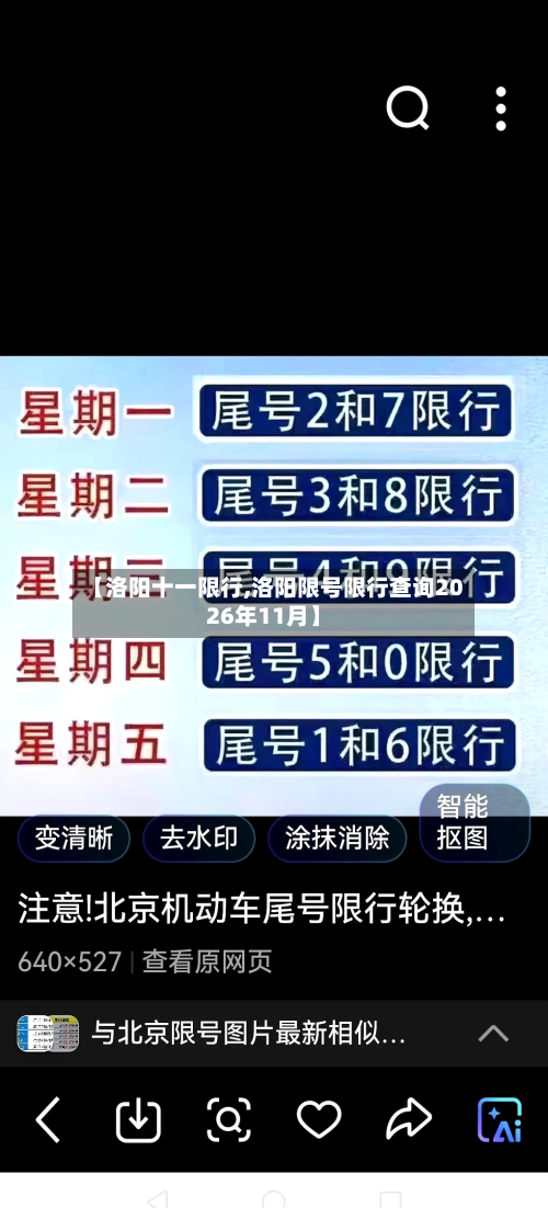 【洛阳十一限行,洛阳限号限行查询2026年11月】-第1张图片