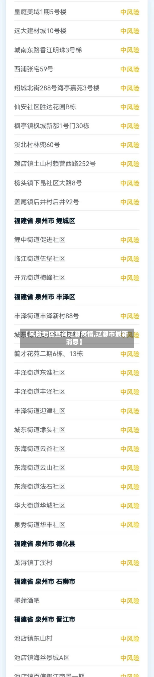 【风险地区查询辽源疫情,辽源市最新消息】-第1张图片