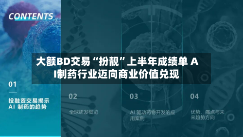 大额BD交易“扮靓”上半年成绩单 AI制药行业迈向商业价值兑现-第3张图片