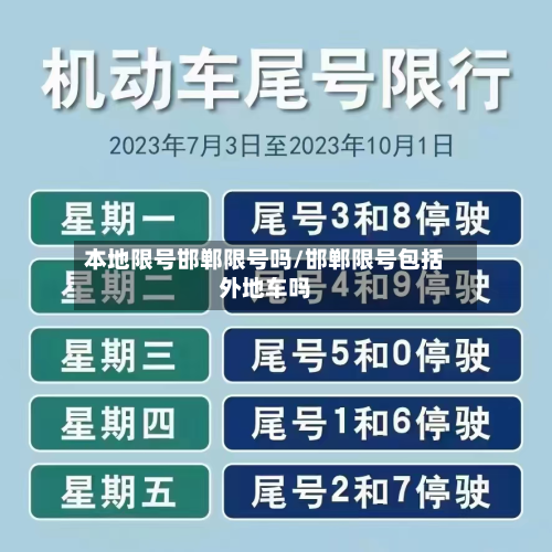 本地限号邯郸限号吗/邯郸限号包括外地车吗-第1张图片