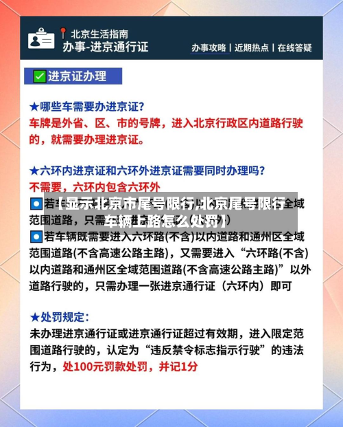 【显示北京市尾号限行,北京尾号限行车辆上路怎么处罚】-第1张图片