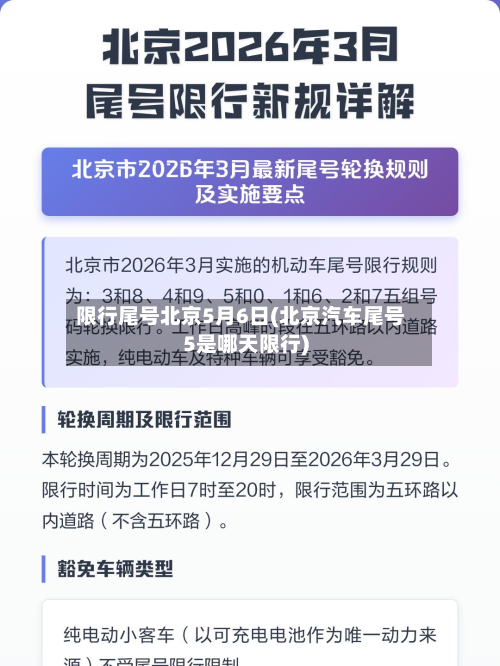 限行尾号北京5月6日(北京汽车尾号5是哪天限行)-第1张图片