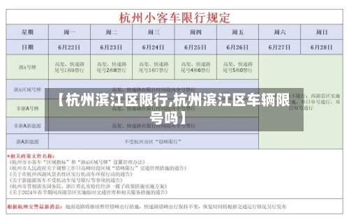 【杭州滨江区限行,杭州滨江区车辆限号吗】-第1张图片