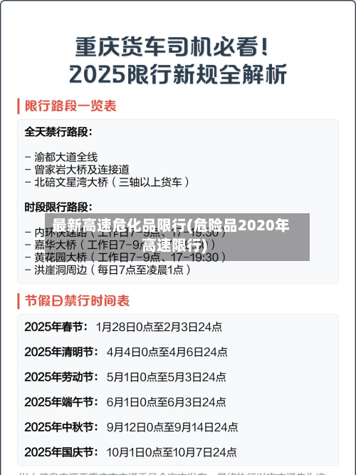 最新高速危化品限行(危险品2020年高速限行)-第1张图片