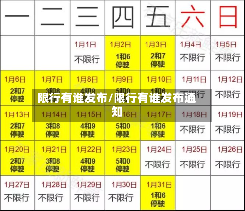 限行有谁发布/限行有谁发布通知-第1张图片