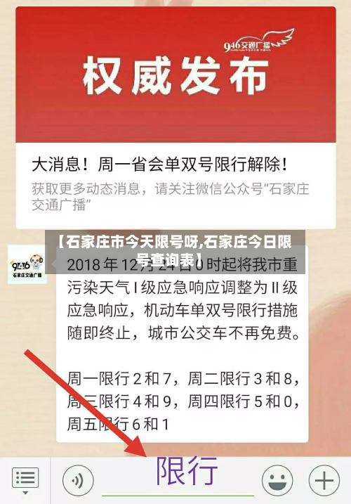 【石家庄市今天限号呀,石家庄今日限号查询表】-第1张图片