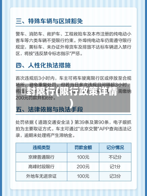 幵封限行(限行政策详情)-第1张图片