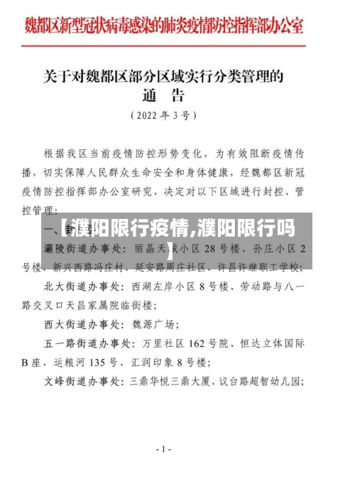 【濮阳限行疫情,濮阳限行吗】