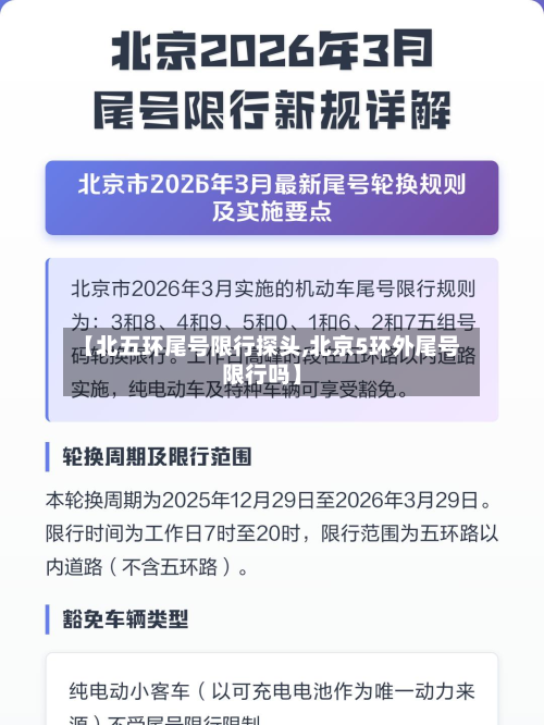 【北五环尾号限行探头,北京5环外尾号限行吗】-第1张图片