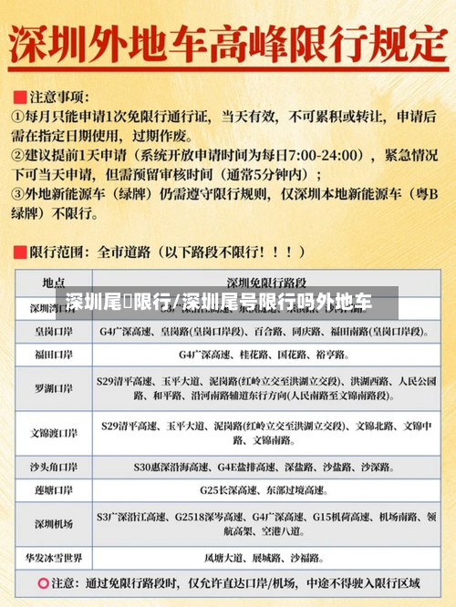 深圳尾號限行/深圳尾号限行吗外地车-第1张图片