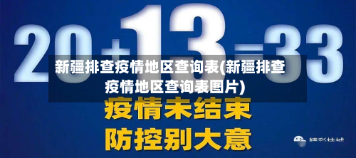 新疆排查疫情地区查询表(新疆排查疫情地区查询表图片)