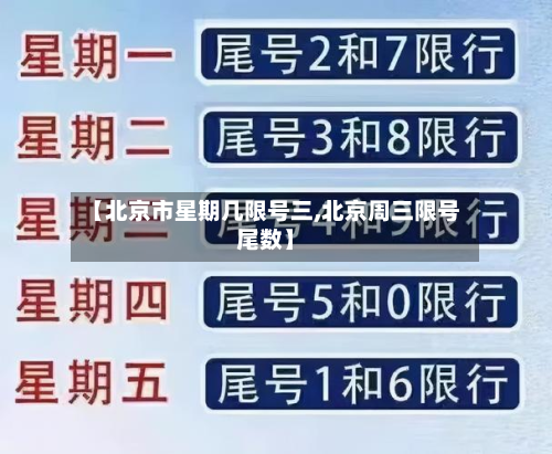 【北京市星期几限号三,北京周三限号尾数】